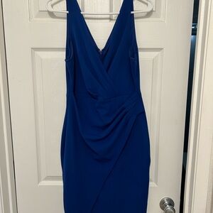 Elegant Blue Sleeveless Dress